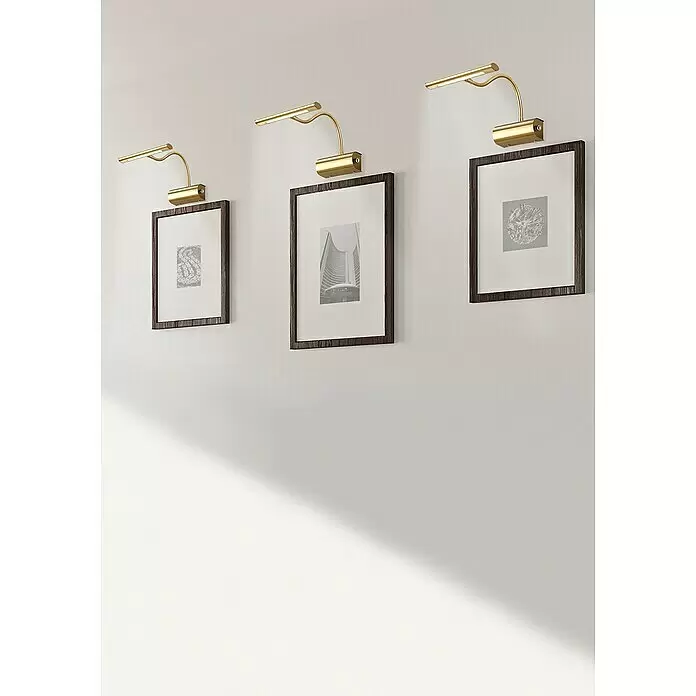 Trio Leuchten LED-Bilderleuchte Curtis - 4 W, L x B x H: 35 x 18 x 35 cm, Silber, Warmweiß - Stimmungsaufnahme