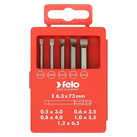 Felo  Bit-Box Profi Industrie E 6,3 x 73 mm