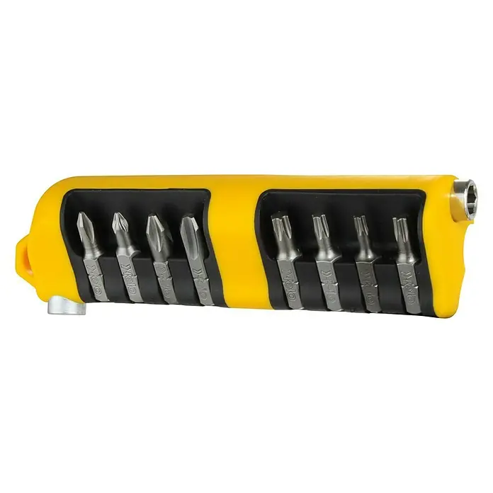 Felo Bit-Set Bit-Tool Impact - 11 -tlg. - Gelbes Bit-Set mit verschiedenen Schraubendreher-Bits für vielseitige Schraubanwendungen. Kompaktes Design für einfache Aufbewahrung.