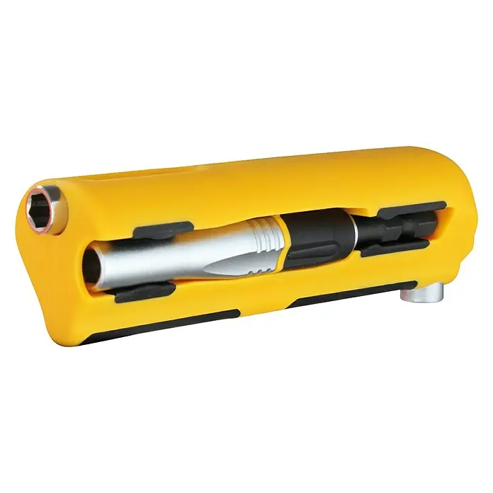 Felo Bit-Set Bit-Tool Impact - 11 -tlg. - Gelber Schraubendreher mit Bit-Einsätzen. Kompakt und vielseitig für verschiedene Schraubarbeiten. Praktisches Werkzeug für unterwegs.