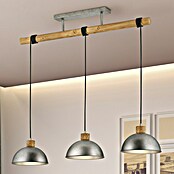 Trio Leuchten Delhi Pendelleuchte Delhi (42 W, L x B x H: 25,5 x 107,5 x 215 cm, Nickel-antik, E27, 3 Stk.) | BAUHAUS
