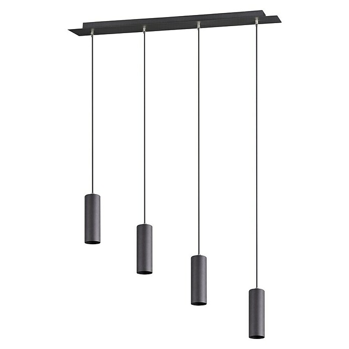 Trio Leuchten Marley Viseča svetilka  (140 W, Do x Š x V: 9 x 75 x 150 cm, Črne barve, GU10, 4 kos) | 3015 - Pendelleuchte Wohnraum | CACA - Pendelleuchte Wohnraum | CAC - Indoorleuchten | CA - Beleuchtung | C - Elektro | BAUHAUS