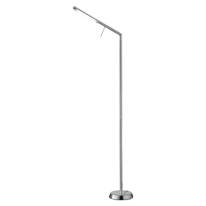 Trio Leuchten LED-Stehleuchte Filigran - 6 W, Höhe: 162 cm, Nickel-matt, Warmweiß - Elegante Stehlampe mit verstellbarem Arm für gezieltes Licht. Das moderne Design in Silber passt perfekt in jedes Interieur.