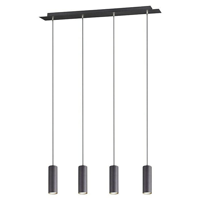 Trio Leuchten Marley Viseča svetilka  (140 W, Do x Š x V: 9 x 75 x 150 cm, Črne barve, GU10, 4 kos) | 3015 - Pendelleuchte Wohnraum | CACA - Pendelleuchte Wohnraum | CAC - Indoorleuchten | CA - Beleuchtung | C - Elektro | BAUHAUS