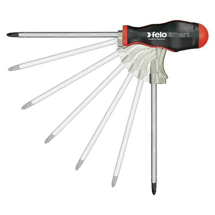 Felo Schraubendreher-Set XL-Strongbox Smart Evo - 13 -tlg. - Felo Smart Schraubendreher mit mehreren Bits, ideal für Heimwerker und Profis. Das Set ist kompakt und vielseitig.