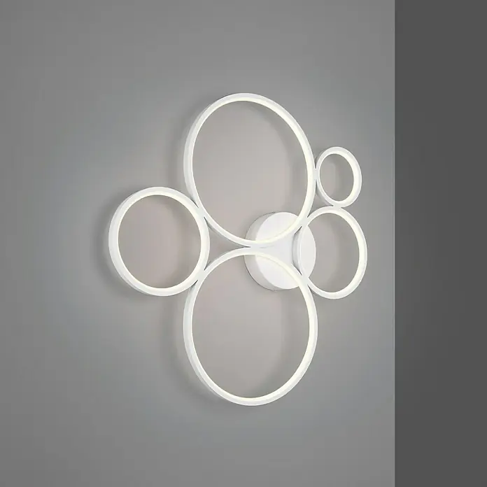 Trio Leuchten Rondo LED-Deckenleuchte - 49 W, L x B x H: 53 x 59 x 5,5 cm, Weiß, Warmweiß - Moderne LED-Wandleuchte mit kreisförmigem Design. Ideal für stilvolle Innenräume und energiesparende Beleuchtung.