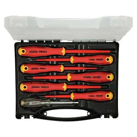 Felo  Schraubendreher-Set Ergonic VDE E-Slim mit Spannungsprüfer