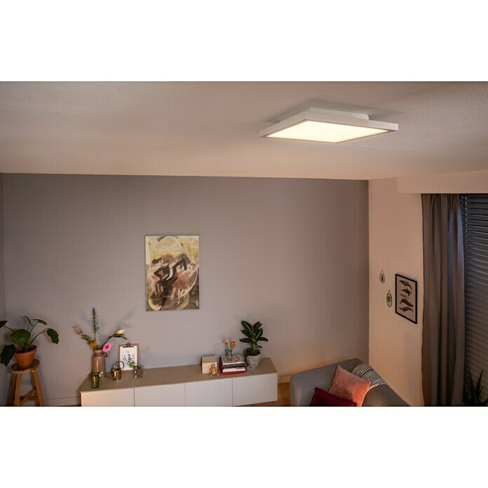 Philips Hue LED-Panel Aurelle46,5 W, L x B x H: 30 x 30 x 4,6 cm, Weiß, Warmweiß Mood Shot