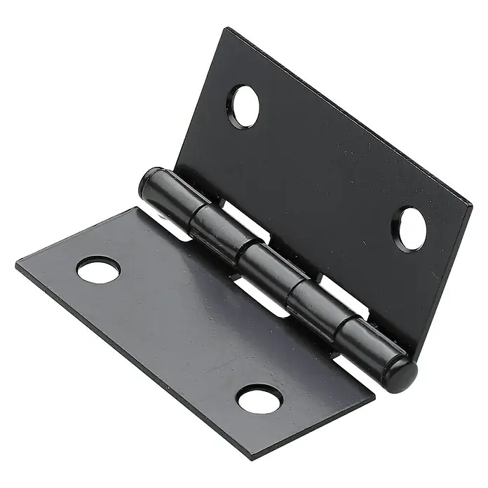 Hettich Scharnier - L x B x S: 40 x 40 x 1 mm, Stahl, Schwarz - Schwarzes Türscharnier mit Montagelöchern, ideal zum Befestigen von Türen und Klappen in Möbeln oder Schränken.