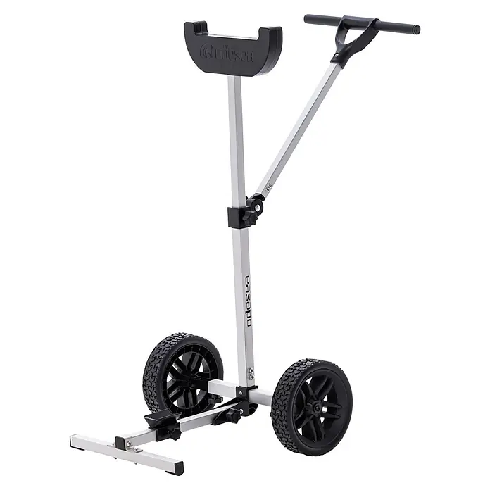 Transportwagen - Außenbordmotoren, 60 kg, Aluminium - Odesea Trolley, ein robuster Transportwagen für den einfachen Transport von Gegenständen im Freien mit zwei Rädern und verstellbarem Griff.