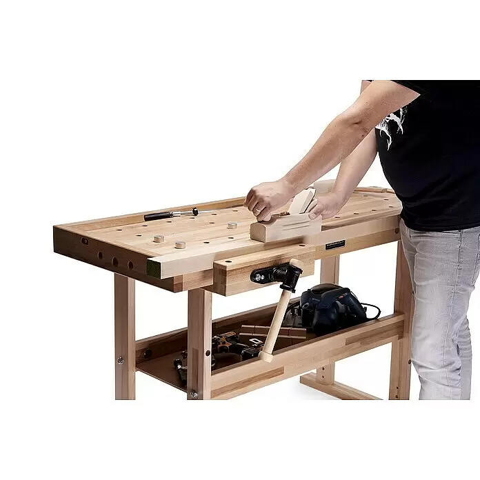 Ramia Hobelbank Diamant 1800 - L x B: 180 x 76 cm, Arbeitshöhe: 85 cm, Holz - Anwendungsbeispiel