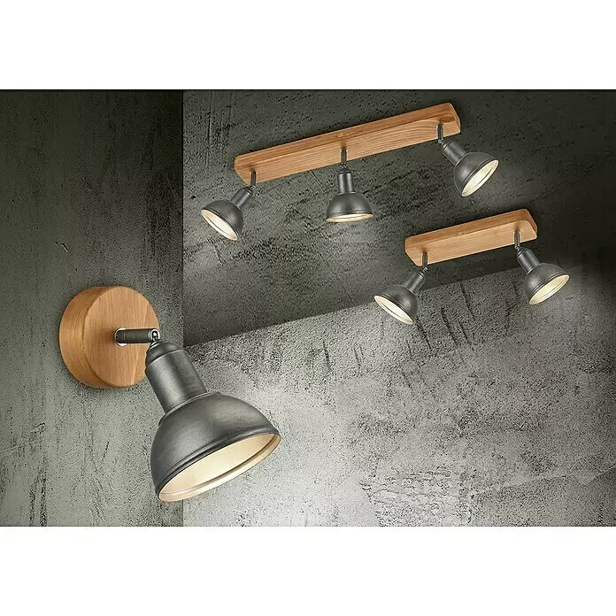 Trio Leuchten Delhi Deckenstrahler - 40 W, L x B x H: 18 x 11,6 x 20,5 cm, Nickel-matt, E14, 1 Stk. - Stimmungsaufnahme