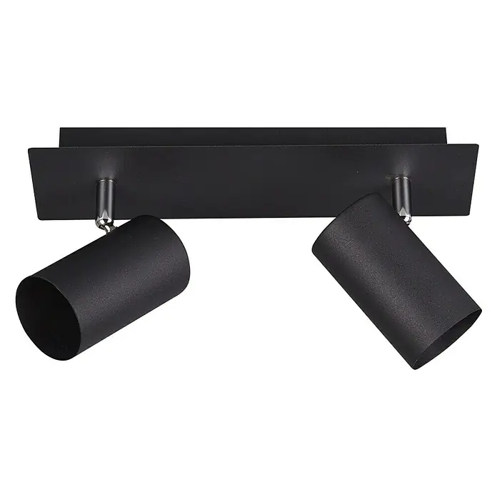 Trio Leuchten Marley Deckenstrahler - 70 W, L x B x H: 30 x 9 x 15 cm, Schwarz matt, GU10, 2 Stk. - Schwarze Doppelstrahler-Deckenleuchte mit zylindrischen Lampenköpfen, ideal für moderne Innenräume und gezielte Beleuchtung.