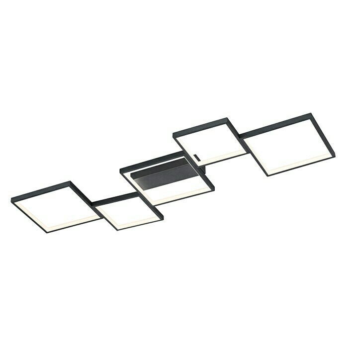 Trio Leuchten LED-Deckenleuchte Sorrento (34 W, L x B x H: 48,5 x 120,5 x 6 cm, Schwarz matt, Warmweiß)