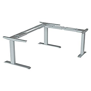 Tischgestell E-CORNER 90 (Breitenverstellung: 100 cm - 177 cm, Höhenverstellung: 61 cm - 127 cm, Traglast: 180 kg, Stahl, Aluminium)