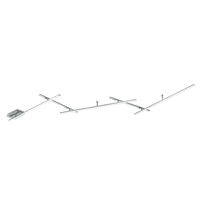 Trio Leuchten LED-Deckenleuchte Indira - 6 W, L x B x H: 50 x 245 x 6,5 cm, Nickel matt, Warmweiß - Moderne Deckenleuchte mit einem einzigartigen, verschlungenen Design, ideal für stilvolle Innenräume.