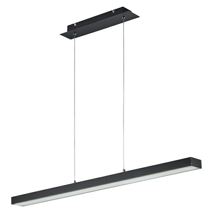 Reality Leuchten LED-Pendelleuchte Agano132 W, L x B x H: 8 x 100 x 150 cm, Schwarz Diagonal View