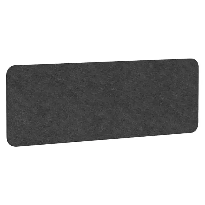 Akustikpaneel AKUSTIX VARIO - L x B x H: 1.200 x 12 x 400 mm - Graue, rechteckige Filzunterlage mit abgerundeten Ecken. Ideal für Tische und andere Oberflächen.