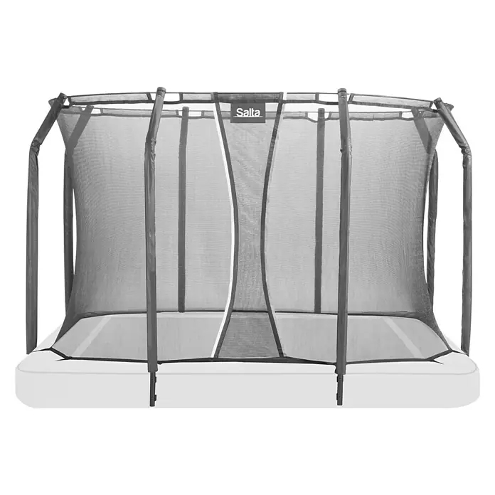 Salta Sicherheitsnetz Royal Baseground - 305 x 214 cm, Schwarz - Ein rechteckiges Salta-Trampolin mit Sicherheitsnetz für den Garten, das Spaß und Bewegung für Kinder und Erwachsene bietet.