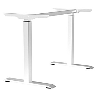 Tischgestell M-MORE (Breitenverstellung: 110 cm - 180 cm, Höhenverstellung: 67 cm - 90 cm, Stahl, Weiß)