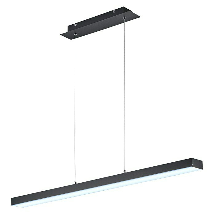 Reality Leuchten LED-Pendelleuchte Agano132 W, L x B x H: 8 x 100 x 150 cm, Schwarz Diagonal View