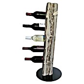 Wood & Wishes Weinregal Premium (Höhe: 78 cm, Anzahl Flaschen: 5 Stk., Holz, Silbergrau) | BAUHAUS