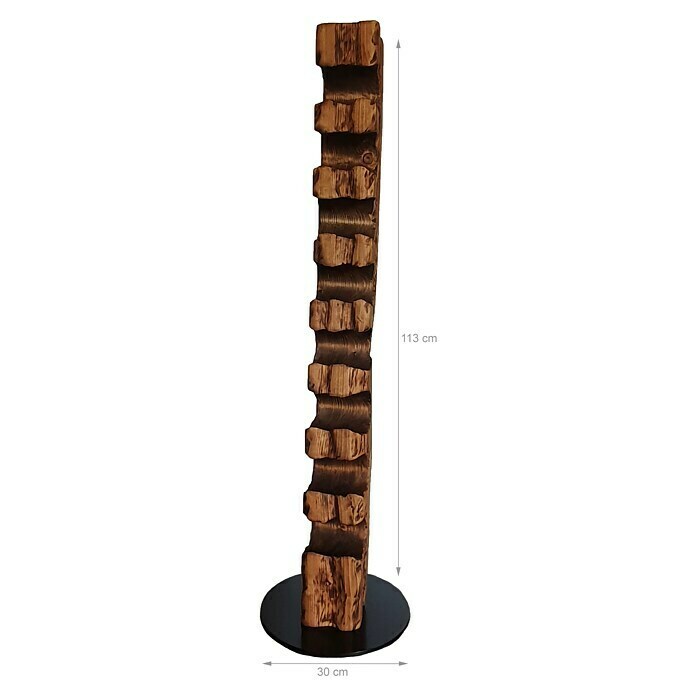 Wood & Wishes Weinregal Premium seitlich (Höhe: 113 cm, Anzahl Flaschen: 8 Stk., Holz, Palisander) | BAUHAUS