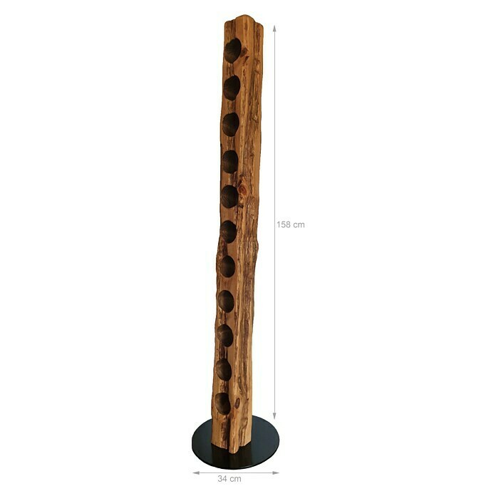 Wood & Wishes Weinregal Premium (Höhe: 158 cm, Anzahl Flaschen: 11 Stk., Holz, Palisander) | BAUHAUS