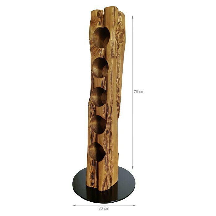 Wood & Wishes Weinregal Premium (Höhe: 78 cm, Anzahl Flaschen: 5 Stk., Holz, Teak) | BAUHAUS