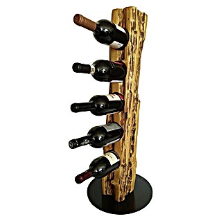 Wood & Wishes Weinregal Premium (Höhe: 78 cm, Anzahl Flaschen: 5 Stk., Holz, Eiche)