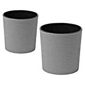 Siena Garden Pflanztopf Set Lens Eco (1 x Pflanztopf Ø30 x 30,5 cm, 1 x Pflanztopf Ø25 x 25,5 cm, Kunststoff, Grau) | BAUHAUS