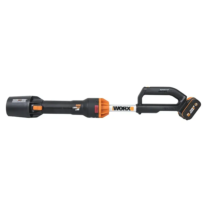 Worx PowerShare 20V Akku-Laubbläser WG543E - 1 Akku, Blasgeschwindigkeit: 209 km/h, Blasleistung: 518 m³/h - Der Worx Akku-Laubbläser mit variabler Geschwindigkeit ist ideal für die schnelle und einfache Reinigung von Blättern und Schmutz.