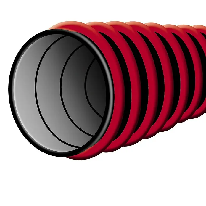 Einhell Expert Elektro-Nass- & Trockensauger TE-VC 2025 SACL - 1.200 W, 25 l - Rotes Schlauchprodukt mit schwarzen Akzenten und grauer Innenseite, ideal für verschiedene Anwendungen.