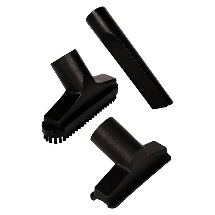 Einhell Düsen-Set - 3 -tlg., Passend für: Einhell Nass-Trockensauger mit 36 mm Anschluss - Schwarz Vakuumaufsätze.  Dieses Set besteht aus einer Bürstendüse, einer Fugendüse und einer Polsterdüse für Staubsauger.