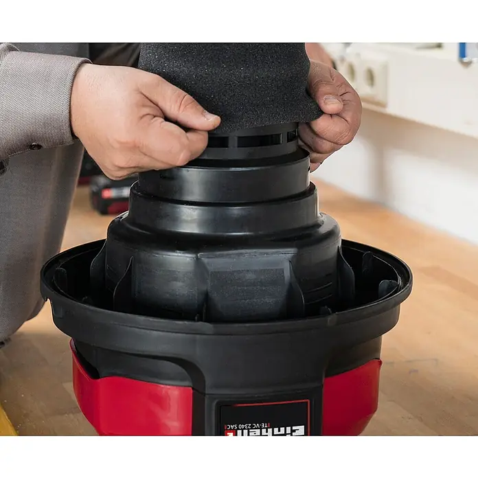 Einhell Schaumstofffilter - 5 Stk., Passend für: Einhell Nass-Trockensauger - Der Einhell TE-VC 2340 SAC Akku-Nass-/Trockensauger mit dem eingesetzten Filters. Er ist ideal für Reinigungsarbeiten rund um Haus, Werkstatt und Garage.