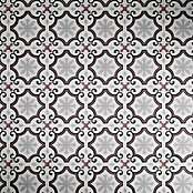 Feinsteinzeugfliese Vintage Lacour (25 x 25 cm, Schwarz/Weiß/Grau/Rot, Glasiert)