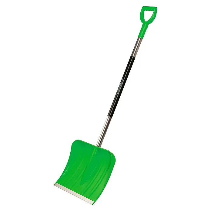 Freund Victoria Kunststoff-Schneeschaufel - Breite: 40 cm, Material Stiel: Aluminium - Grüne Schneeschaufel mit D-Griff und Metallkante für effiziente Schneeräumung. Ideal für den Wintereinsatz, robust und langlebig.
