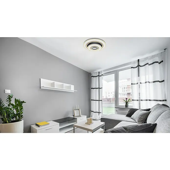 Globo LED-Deckenleuchte JACK - 50 W, L x B x H: 50 x 50 x 115 cm, Rund - Helle Inneneinrichtung mit einem modernen, runden Deckenleuchter, der das Zimmer stilvoll beleuchtet. Ein Blickfang in jedem Raum.