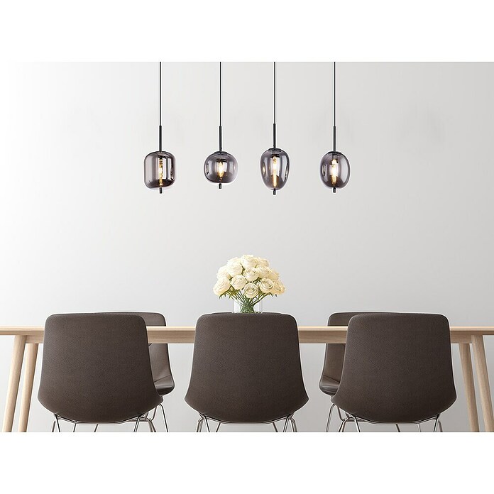 Globo Lámpara colgante LED Blacky I (Número de bombillas: 4 ud., Negro, 40 W, L x An x Al: 100 x 185 x 120 cm, E14) | BAUHAUS