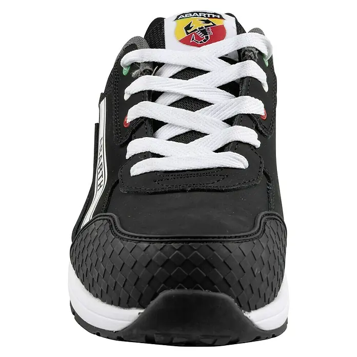Abarth Zapato bajo de seguridad 595 - 41, Clase de protección según EN ISO 20345: S3, Negro - Zapatilla negra Abarth con cordones blancos y logo Abarth en la lengüeta para un look deportivo.