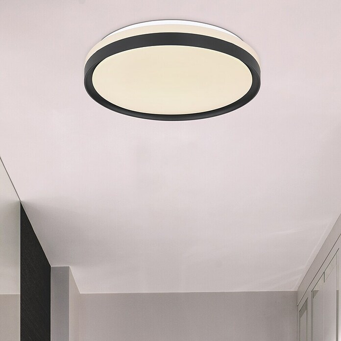 Globo Plafón LED redondo Sonny (18 W, Ø x Al: 39 x 8 cm, Negro, Otros) | BAUHAUS