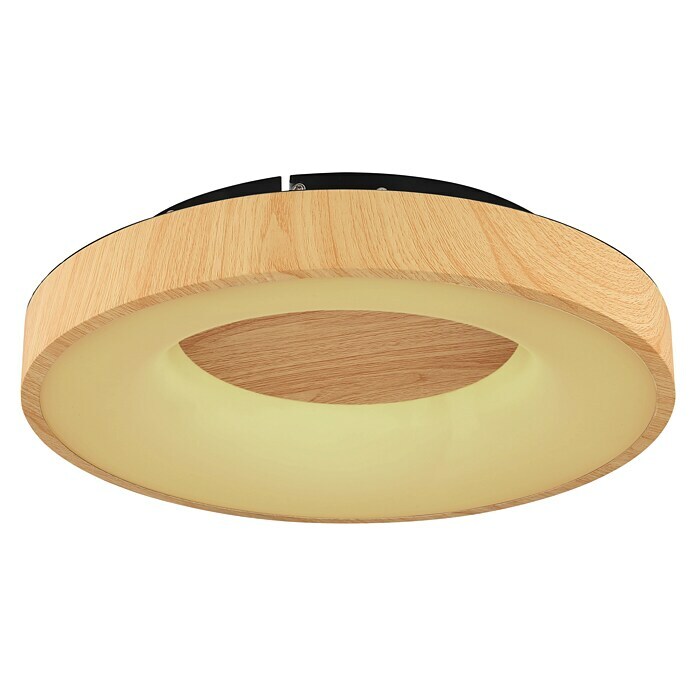 Globo LED-Deckenleuchte rund JOLLI (30 W, Holz, Warmweiß) | BAUHAUS