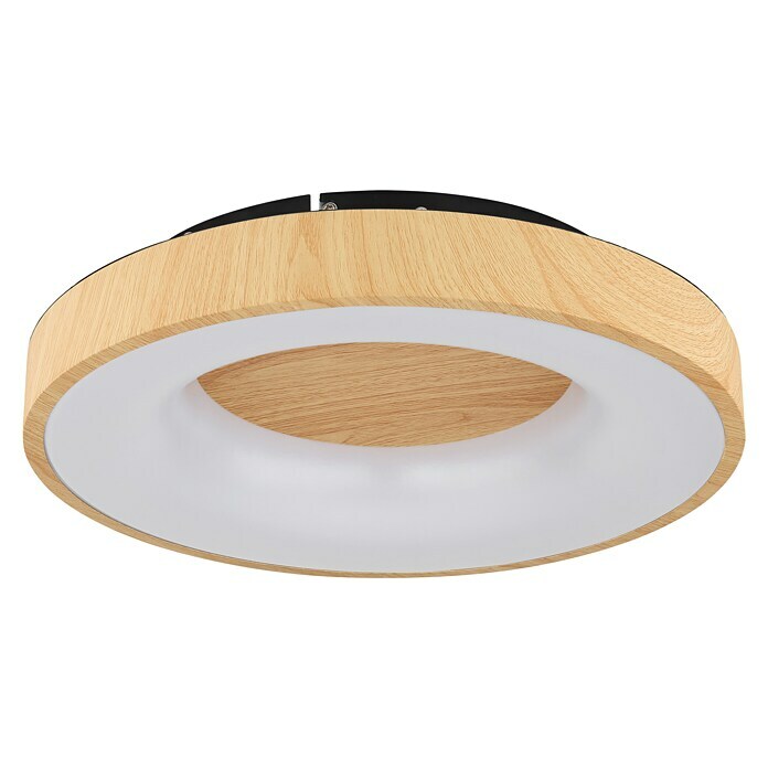 Globo LED-Deckenleuchte rund JOLLI (30 W, Holz, Warmweiß) | BAUHAUS