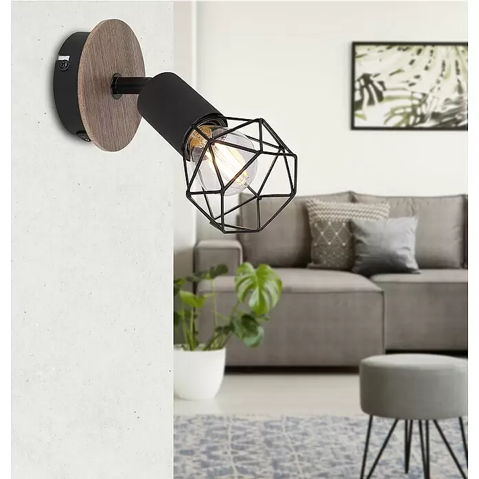 Globo Xara I Deckenstrahler - 40 W, Schwarz, E14, 1 Stk. - Stimmungsaufnahme
