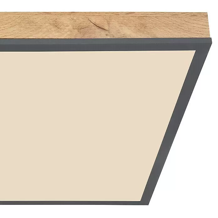 Globo Doro LED-Panel Holzoptik - 24 W, 45 x 45 cm, Holzoptik/Graphit, Mehrfarbig - Detailaufnahme