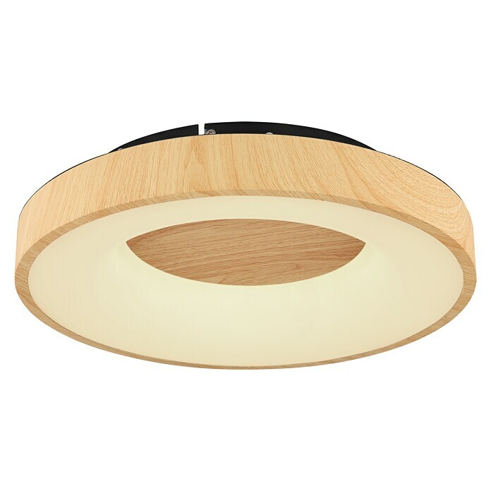 Globo LED-Deckenleuchte rund JOLLI (30 W, Holz, Warmweiß) | BAUHAUS