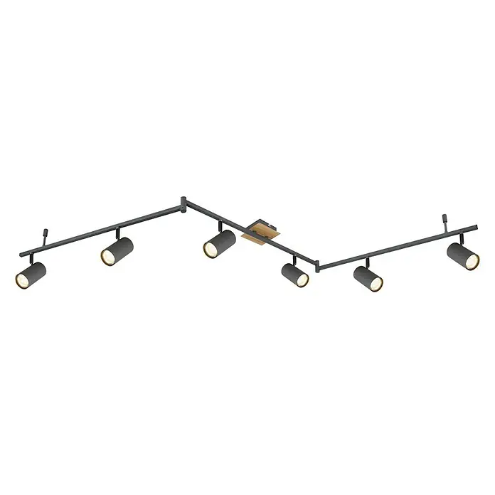 Globo Robby Deckenstrahler35 W, L x B x H: 180 x 10 x 18,5 cm, Graphit-matt, GU10