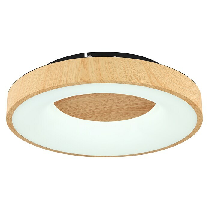 Globo LED-Deckenleuchte rund JOLLI (30 W, Holz, Warmweiß) | BAUHAUS