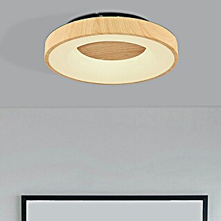 Globo LED-Deckenleuchte JOLLI (30 W, Holz, Warmweiß)