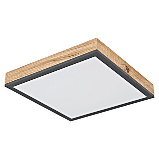 Globo Doro LED-Panel Holzoptik (12 W, 30 x 30 cm, Holzoptik/Graphit, Warmweiß)